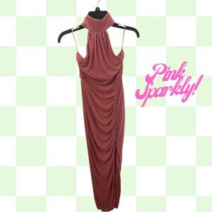 Stunning Pink Sequin Evening Dress – Formal, Fitted & Floor-Length